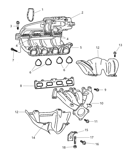 2005 Chrysler PT Cruiser Nut And Washer M6X1.00 Unit Mounting Diagram for 6504516