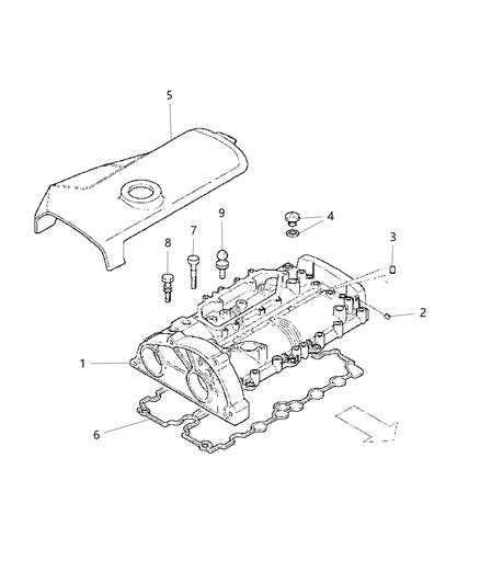 Cover Engine Diagram for 68095485AA