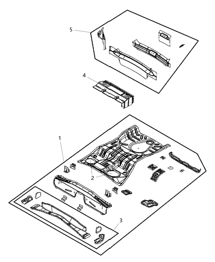 2018 Ram 2500 Panel Deck Lower Rear Closure Diagram for 5160150AC