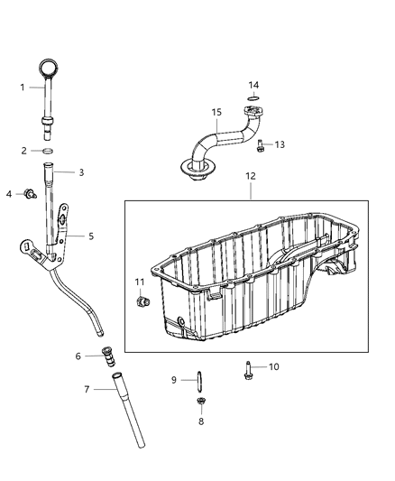 2000 Chrysler Sebring Pan Engine Oil Diagram for 4892916AB