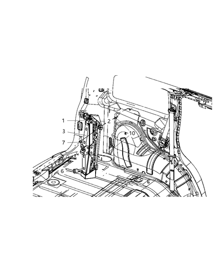 2011 Dodge Nitro Jack Diagram for 68042097AA