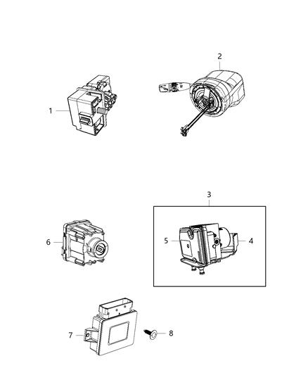 Module Anti-Lock Brake System Diagram for 68250691AA