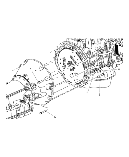 Plug Access Hole Torque Converter Access Plug Not Serviced Diagram for 53034028AA