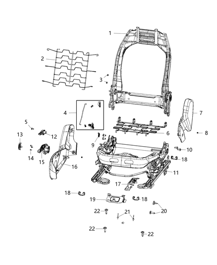 2022 Jeep Cherokee Screw Round Head M6X1.00X30.00 Diagram for 6512589AA