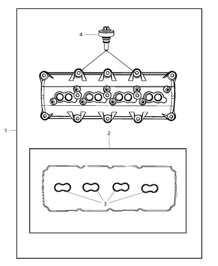 Cover Cylinder Head Diagram for 53022085AC