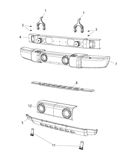 1985 Jeep J20 Applique Fascia Diagram for 1ML27CDMAA