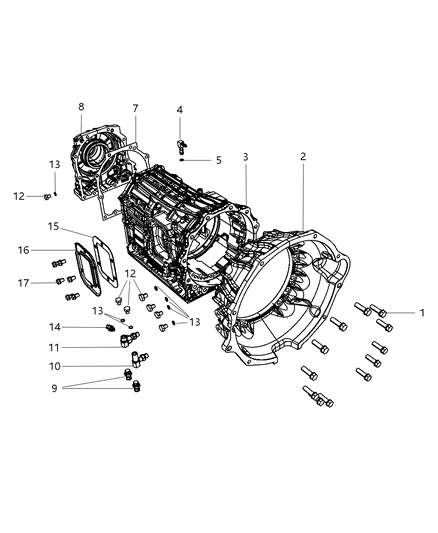 Bolt And Washer Hexagon Head M10X1.25X16.00 Diagram for 68020025AA