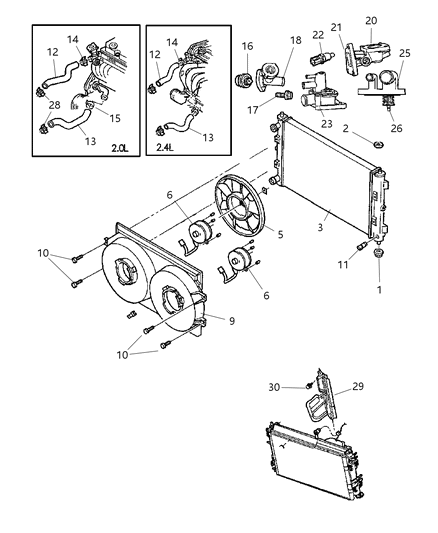 Cap Radiator Diagram for 52079799AA