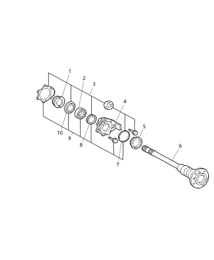 2024 Ram ProMaster 2500 Bearing Wheel Diagram for 5103883AA