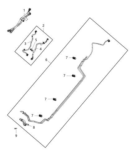 2016 Chrysler 300 Tube Fuel Vapor Diagram for 68110226AB