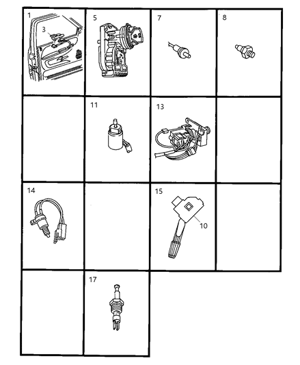 1988 Dodge B150 Switch Fog Lamp Diagram for 5269430