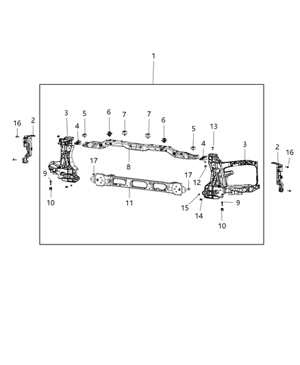 Screw And Washer Hexagon Diagram for 68222837AA