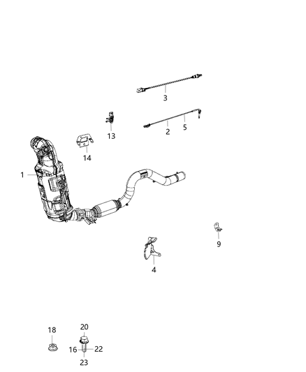 Sensor Oxygen Upstream Diagram for 68228511AB