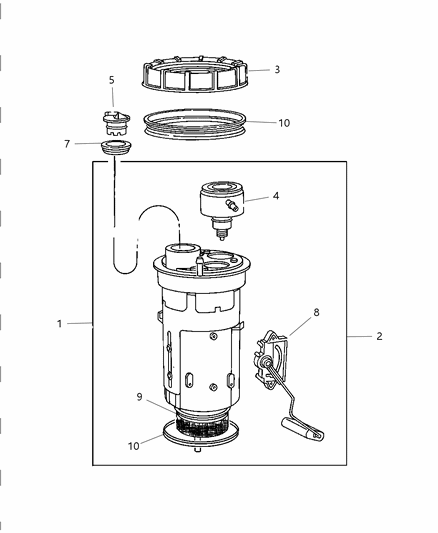 Module Kit Fuel Pump/Level Unit Diagram for 4897668AE