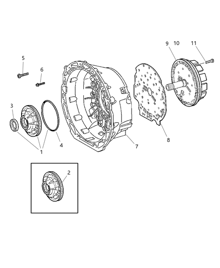 2000 Chrysler Voyager Bolt Torx Head M8X32 Included In The Pump Diagram for 52107933AA