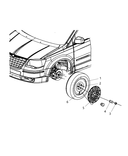 Wheel Aluminum Diagram for 4721196AC