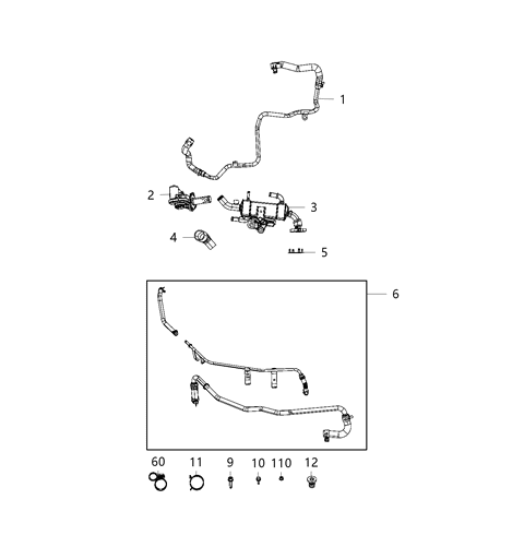 2009 Dodge Durango Valve EGR Diagram for 5281256AF