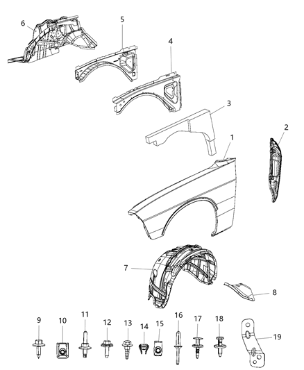 Cover Torque Box Diagram for 68253237AB