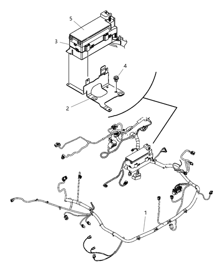 Wiring Headlamp And Dash Diagram for 5084656AB