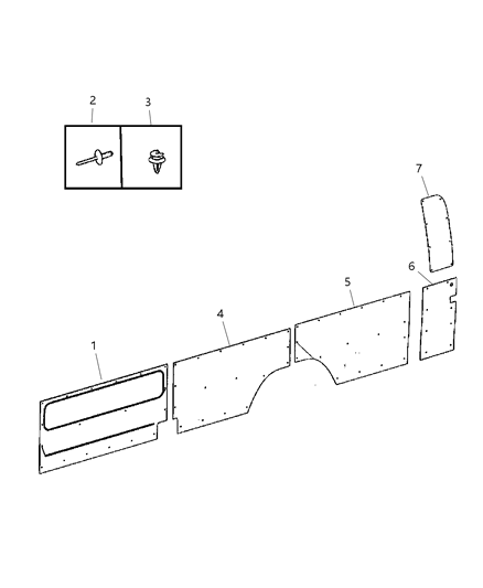Panel Quarter Trim Diagram for 1HD57XDVAA