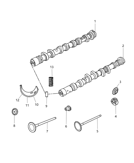 2000 Jeep Grand Cherokee Tappet Valve Solid Bucket Tappets Thickness Stamped Inside. Diagram for 4884594AQ
