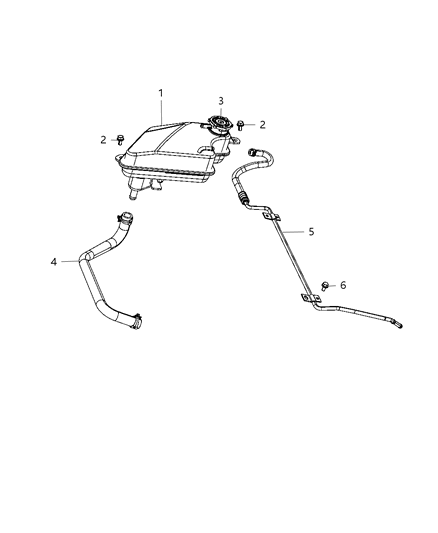 2010 Dodge Avenger Bottle Pressurized Coolant Diagram for 5058372AE