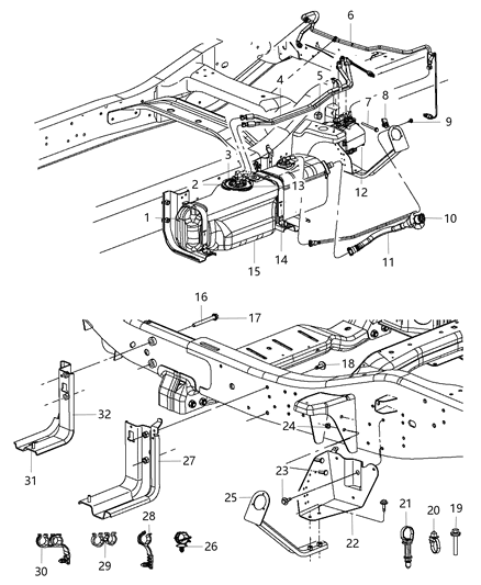2007 Dodge Sprinter 2500 O Ring Urea Module Diagram for 68086587AA