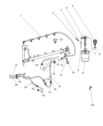 Filter Fuel Diagram for 5170896AB