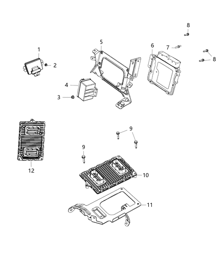 2006 Chrysler Town & Country Module Powertrain Control Diagram for 68259127AA