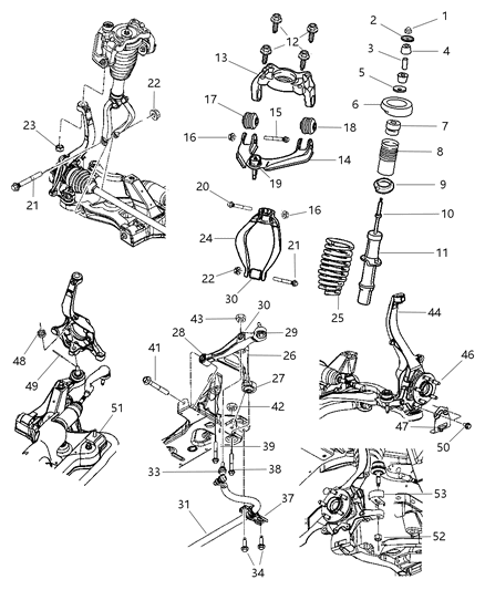 2005 Chrysler Sebring Arm Control Diagram for 4764501AD