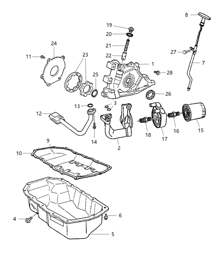 Pan Engine Oil Diagram for 4694525AB