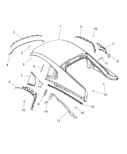 2023 Jeep Wagoneer Seal Brake Air Duct Diagram for 68186521AC