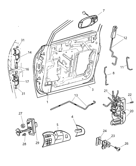 Latch Front Door Diagram for 4717802AC
