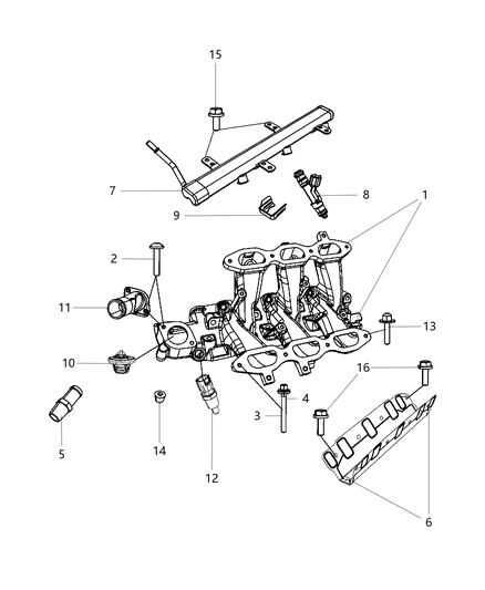 Sensor Coolant Temperature Diagram for 5149096AB