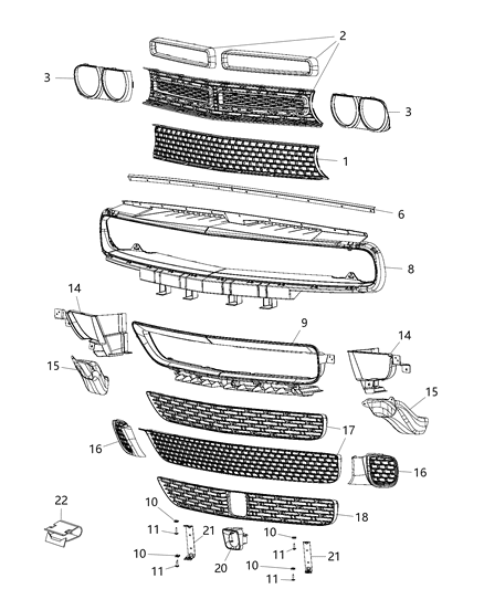 1985 Dodge B250 Bracket Grille Lower Grille To Reinforcement - Lnj Diagram for 68319309AA
