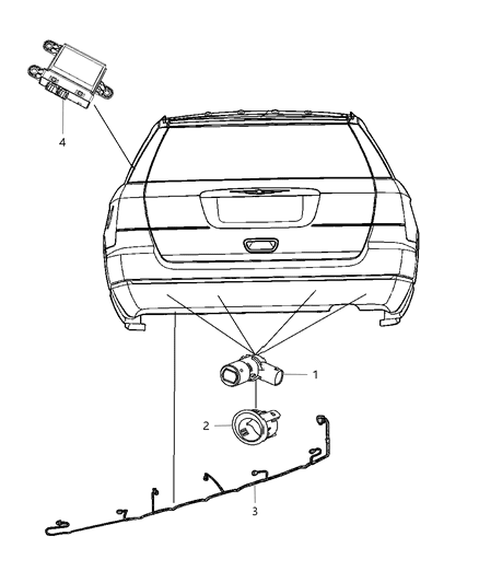 2004 Dodge Durango Wiring Rear Fascia Diagram for 68080315AD
