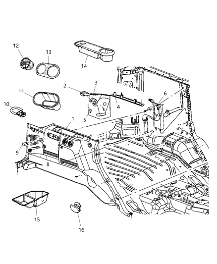 Cupholder Diagram for 1FX431DVAB