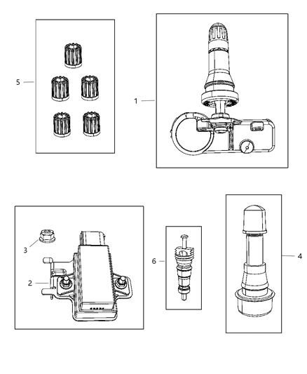 2002 Jeep Liberty Module Tire Pressure Monitoring Diagram for 56029470AC