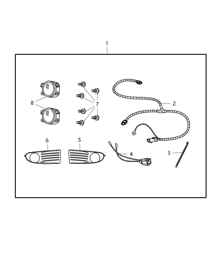Light Kit Fog - Complete Diagram for 82211187