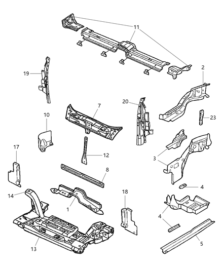 Panel Radiator Closure Diagram for 4724484AD
