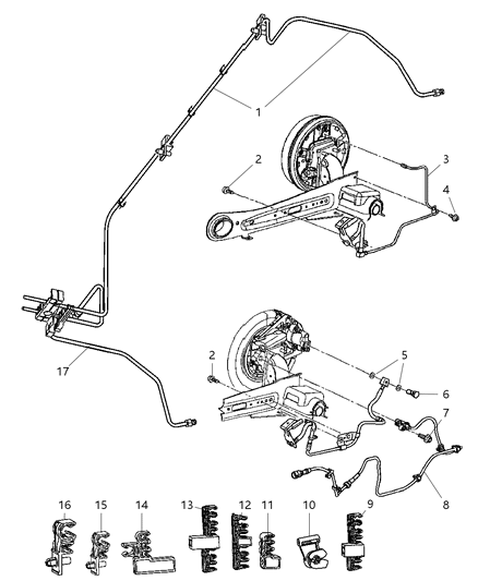 2021 Dodge Durango Hose Brake Diagram for 4860082AE