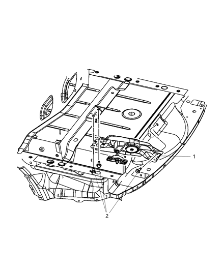 Winch Spare Tire Carrier Diagram for 55113028AG