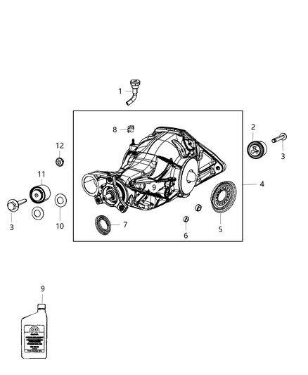 Mount Differential Diagram for 68088618AA