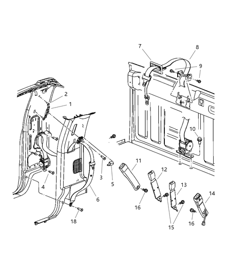 1986 Chrysler New Yorker Screw Pan Head .437-20X1.34 Diagram for 6036655AA