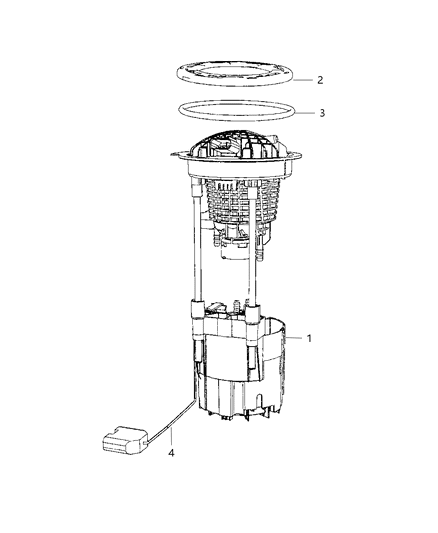 2013 Ram 2500 Module Kit Fuel Pump/Level Unit with Sending Unit Diagram for 68004095AB
