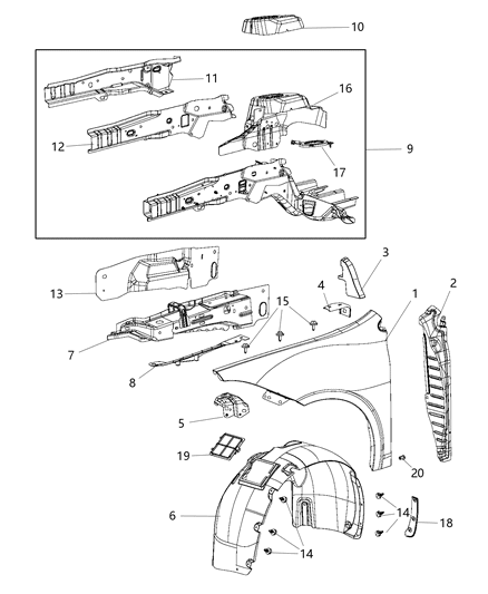 Door Access Diagram for 68156815AA