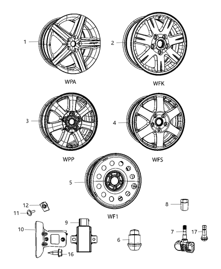 Nut Wheel .50X20 Chrome Diagram for 6036310AA