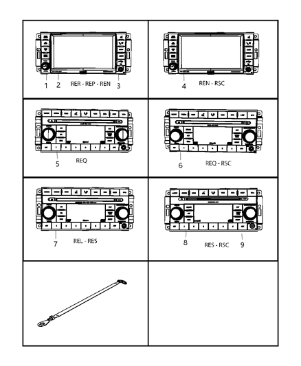 Radio Am / Fm / Dvd / Hdd / Nav / SDARS Diagram for 5064401AH