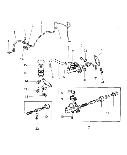 1993 Dodge D150 Pin, Brake Booster (Snap, 10) Diagram for MB858800