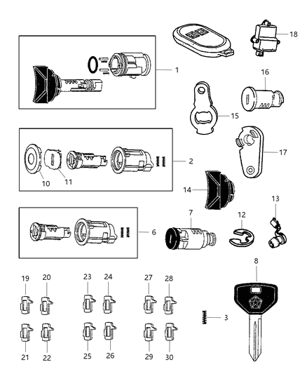 Key Master Diagram for 5013807AA